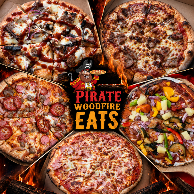 Five Pirate Woodfire Eats wood-fired pizzas